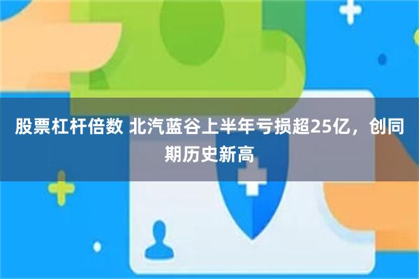 股票杠杆倍数 北汽蓝谷上半年亏损超25亿，创同期历史新高