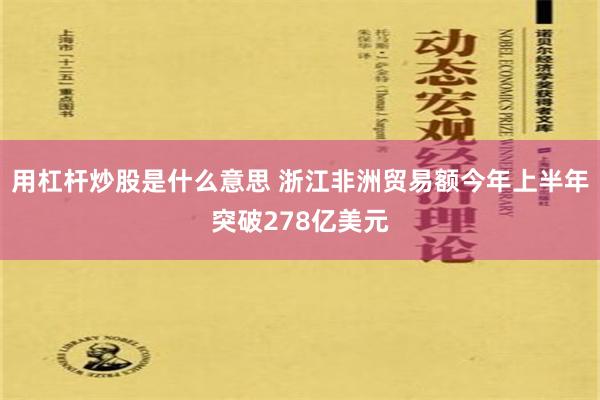 用杠杆炒股是什么意思 浙江非洲贸易额今年上半年突破278亿美元