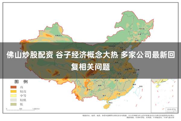 佛山炒股配资 谷子经济概念大热 多家公司最新回复相关问题