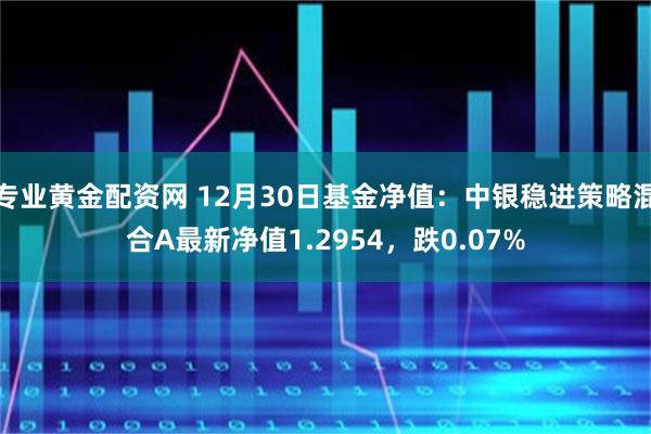 专业黄金配资网 12月30日基金净值：中银稳进策略混合A最新净值1.2954，跌0.07%